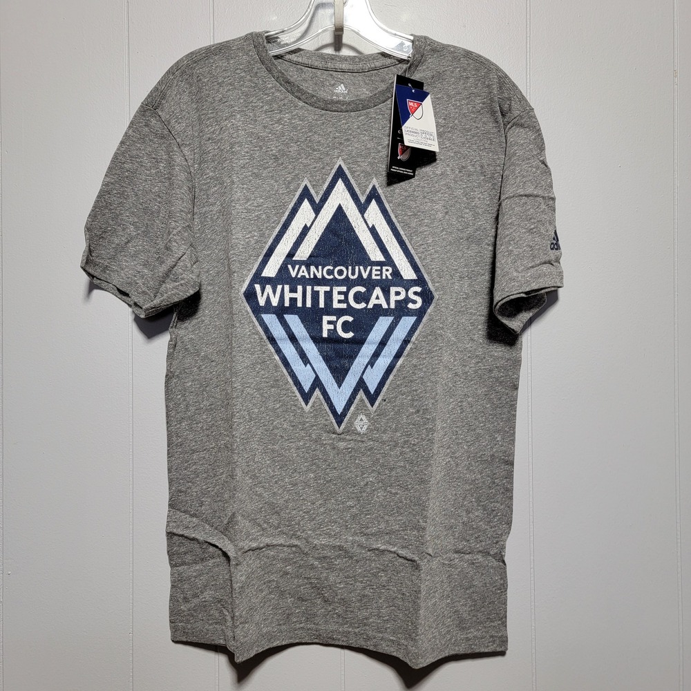 Adidas Vancouver Whitecaps FC MLS T-Shirt Mens Medium Gray B214A 16 NWT